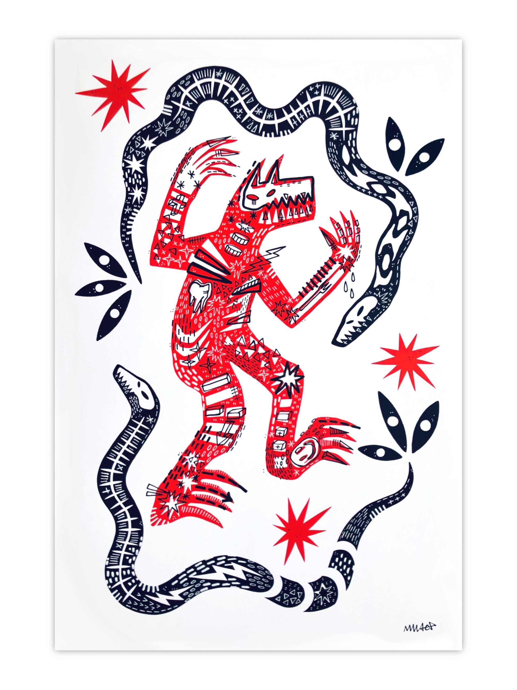 Thriving In Chaos Hand Embellished Poster [Limited]